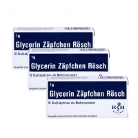 CHEAPER! 3 pcs. Glycerin suppositories Rösch 1g N10